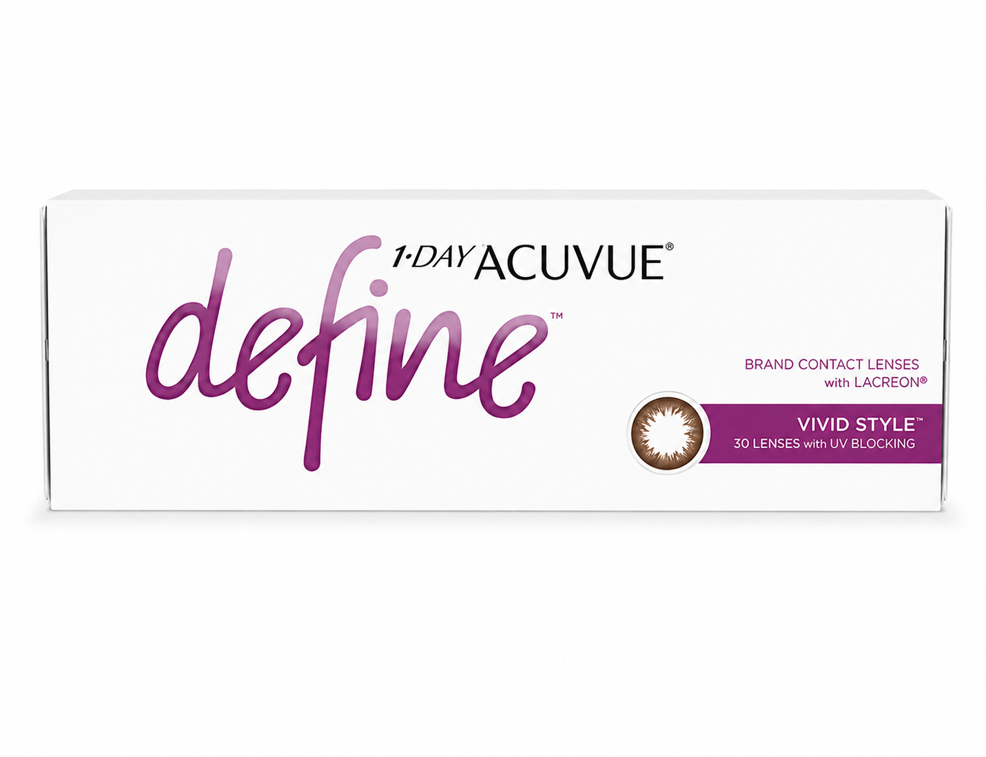 1 DAY ACUVUE DEFINE VIVID STYLE PACK OF 30 DAILY CONTACT LENS