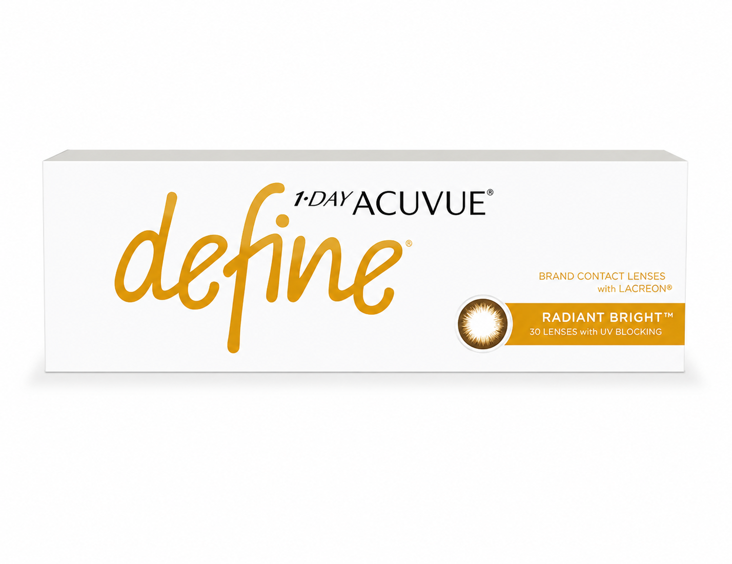 1 DAY ACUVUE DEFINE RADIANT BRIGHT PACK OF 30 DAILY CONTACT LENS